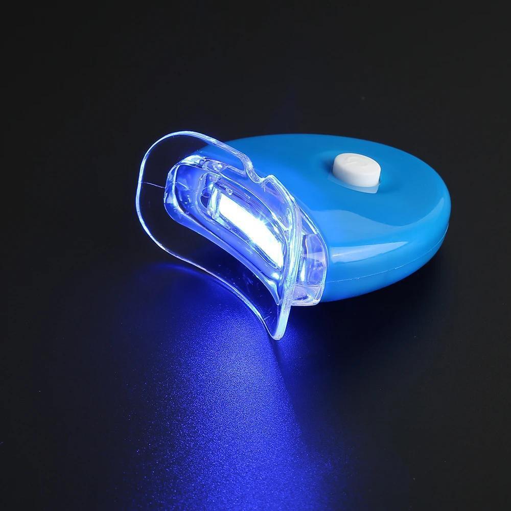 Fast-Acting Portable Teeth Whitening LED Light - Blue, Battery-Powered, Easy-to-Use for Home & Travel